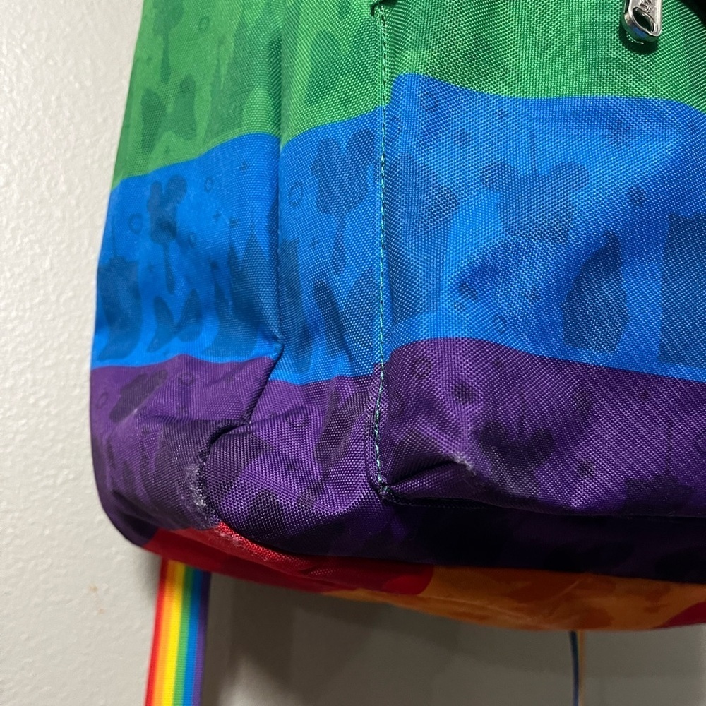 Disney Parks Loungefly Mickey Mouse W/ Ears Rainbow Pride Backpack - Picture 3 of 12
